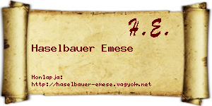 Haselbauer Emese névjegykártya